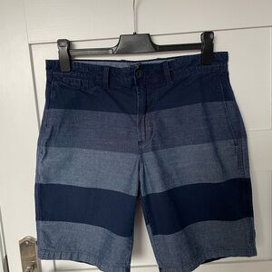 Men's Striped Navy Blue Casual Shorts by Banana Republic
